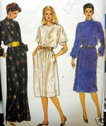 8170 VOGUE PULLOVER DOLMAN A-DRESS LENGTHS PATTERN 10, 12